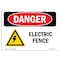 Signmission Safety Sign, OSHA Danger, 7" Height, 10" Width, Electric Fence, Landscape OS-DS-D-710-L-2212 - alternate 1